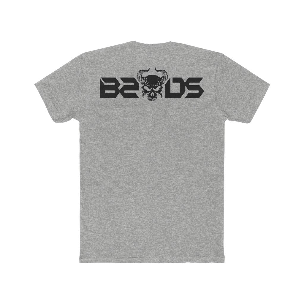 B2DSLogo Black Men's Cotton Crew Tee